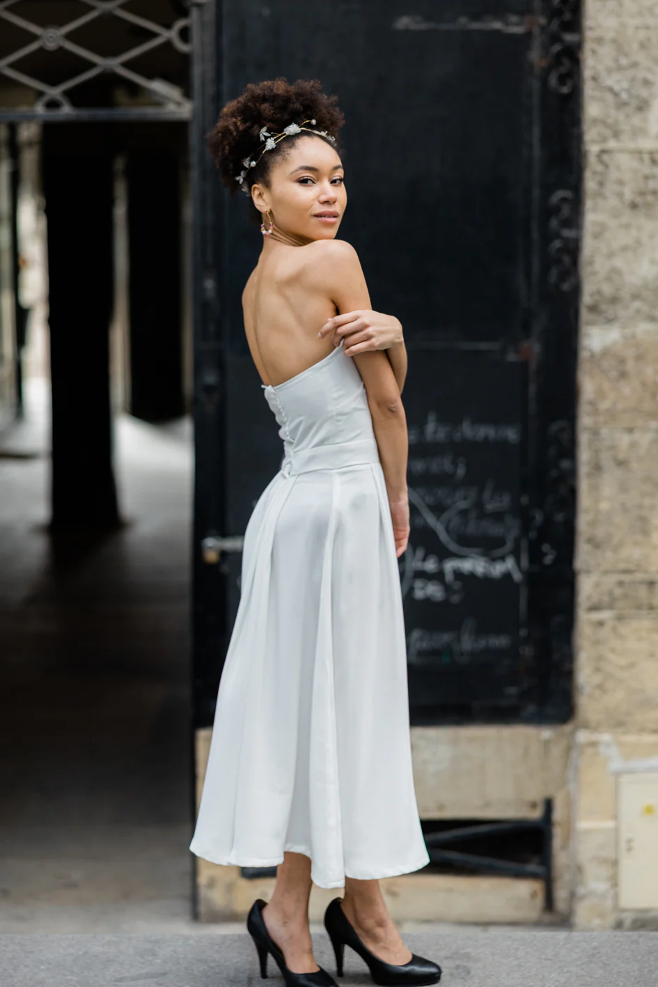 Robe de Mariage Civil "L'Iconique" - Élégance Vintage et Sophistication – Image 6