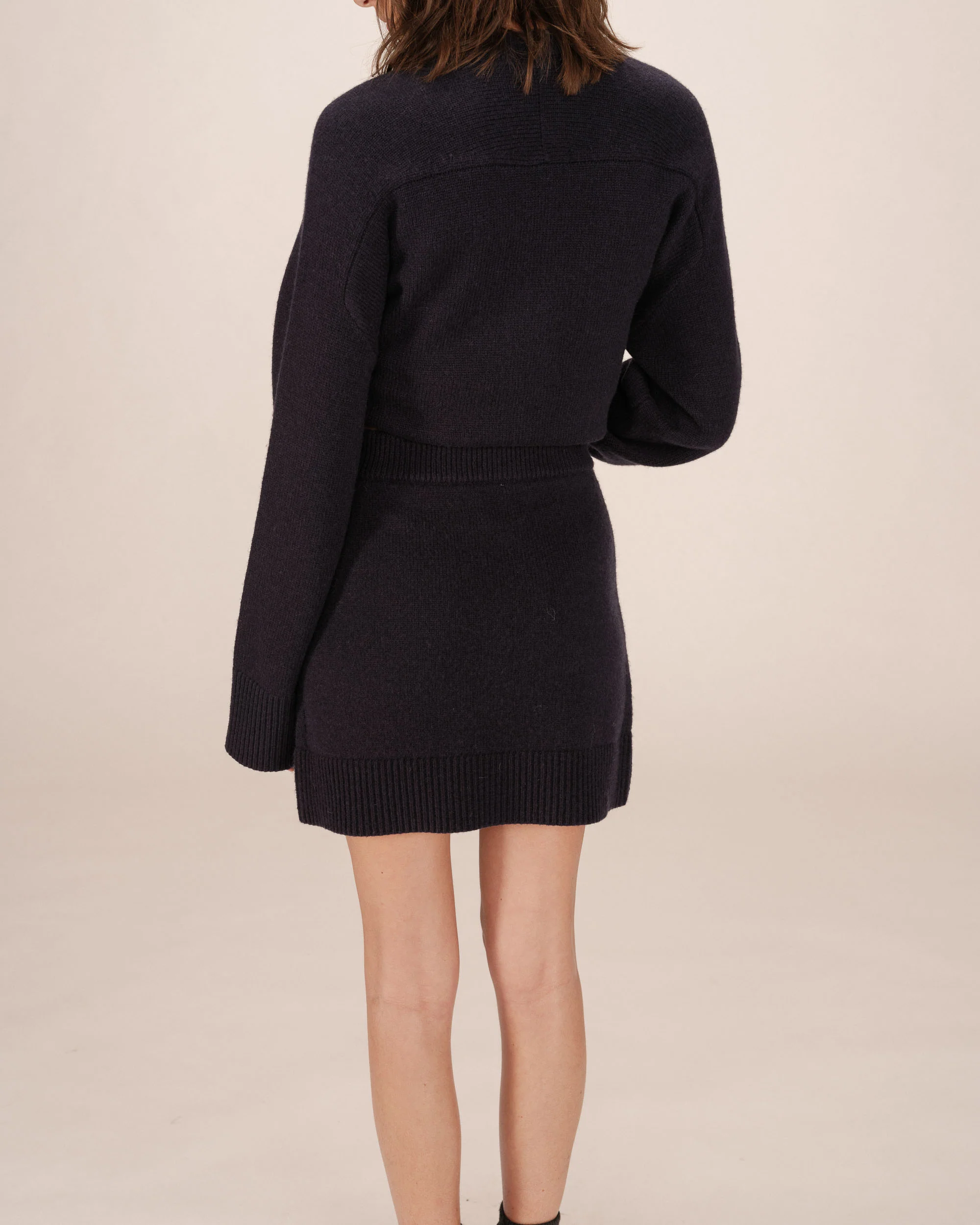 Jupe ajustée en maille marine Shae – Image 5